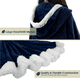 thumbnail image 3 of Poncho de manta, poncho de manta portátil para mujeres adultas, capa de chal de forro polar esponjoso y acogedor con bolsillos con capucha, regalo cálido para mamá esposa, 3 of 5