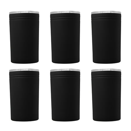 

12 oz. Hops Stainless Steel Travel Tumblers - 6 Pack - Black