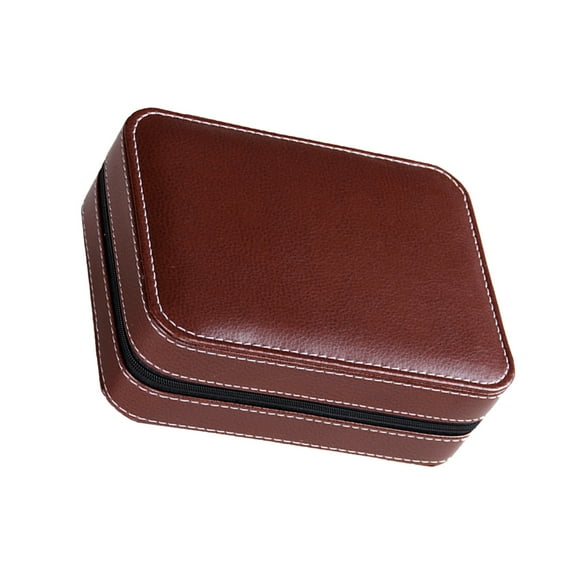 HOMEMAXS  Watch Pouch Travel Winders for Automatic Watches Brown Storage