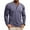 Dark Blue, variant on Puntoco Men's Casual Polo Shirts Classic Button Basic Long Sleeve Shirt Solid Color Cotton Tees Stylish Tops Khaki 10(XL)
