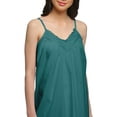 thumbnail image 2 of Moomaya Solid WoMen's Spaghetti Strap Knee Length Nightdress Cotton Nightwear, 2 of 6