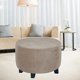 thumbnail image 2 of Round footstool covers for diameter 48-55 cm, brown, 2 of 5