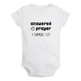 thumbnail image 2 of iDzn Answered Prayer Funny Rompers For Babies, Newborn Baby Unisex Bodysuits, Infant Jumpsuits, Toddler 0-12 Months Kids One-Piece Oufits (White, 6-12 Months), 2 of 5