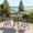 grey wood table-grey chairs, variant on Vicllax 5 Piece Outdoor Bistro Sets,Outdoor Bar Set with 35" Round Bar Table & Rattan Swivel Bar Stools, Modern Patio Furniture for Garden Balcony Yard, Gray&Gray