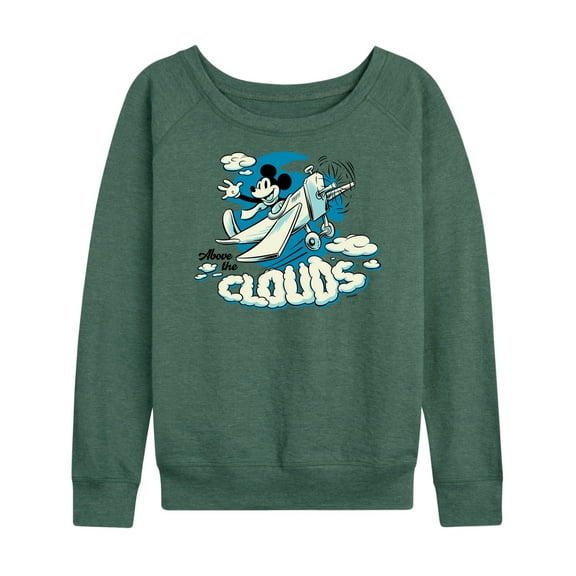 Mickey & Friends - Above The Clouds - Women's Lightweight French Terry Long Sleeve Shirt