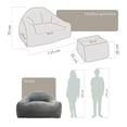 thumbnail image 4 of Sillón De Espuma Comprimida Al Vacío 1 Plaza Japandi Likka Light Grey, 4 of 6