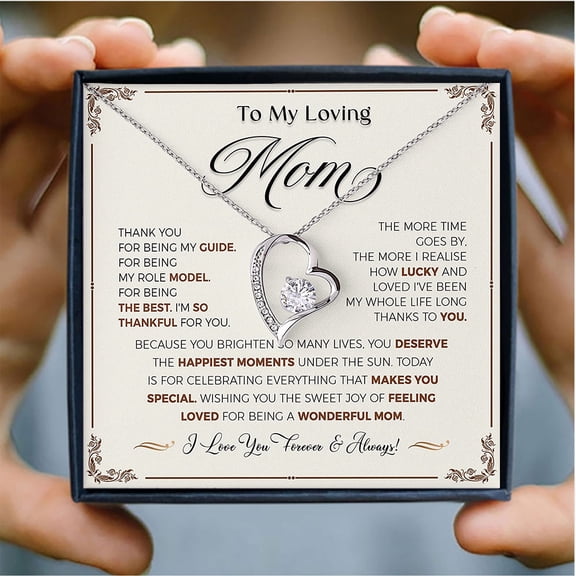 Sdmnsg-T Mothers Day Gifts For Mom From Son Daughter Mom Necklace For Women 925 Sterling Silver New Mom Gifts Birthday Gifts With Heartfelt Message & Lighted Box