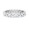 thumbnail image 5 of Spot Jewelry 2.6 Ct Round Cut Moissanite - 14K White Gold Plated Wedding Anniversary Rings - Classic Engagement Wedding Full Eternity Bands for Her - Party Wear Bands for Women, 5 of 5