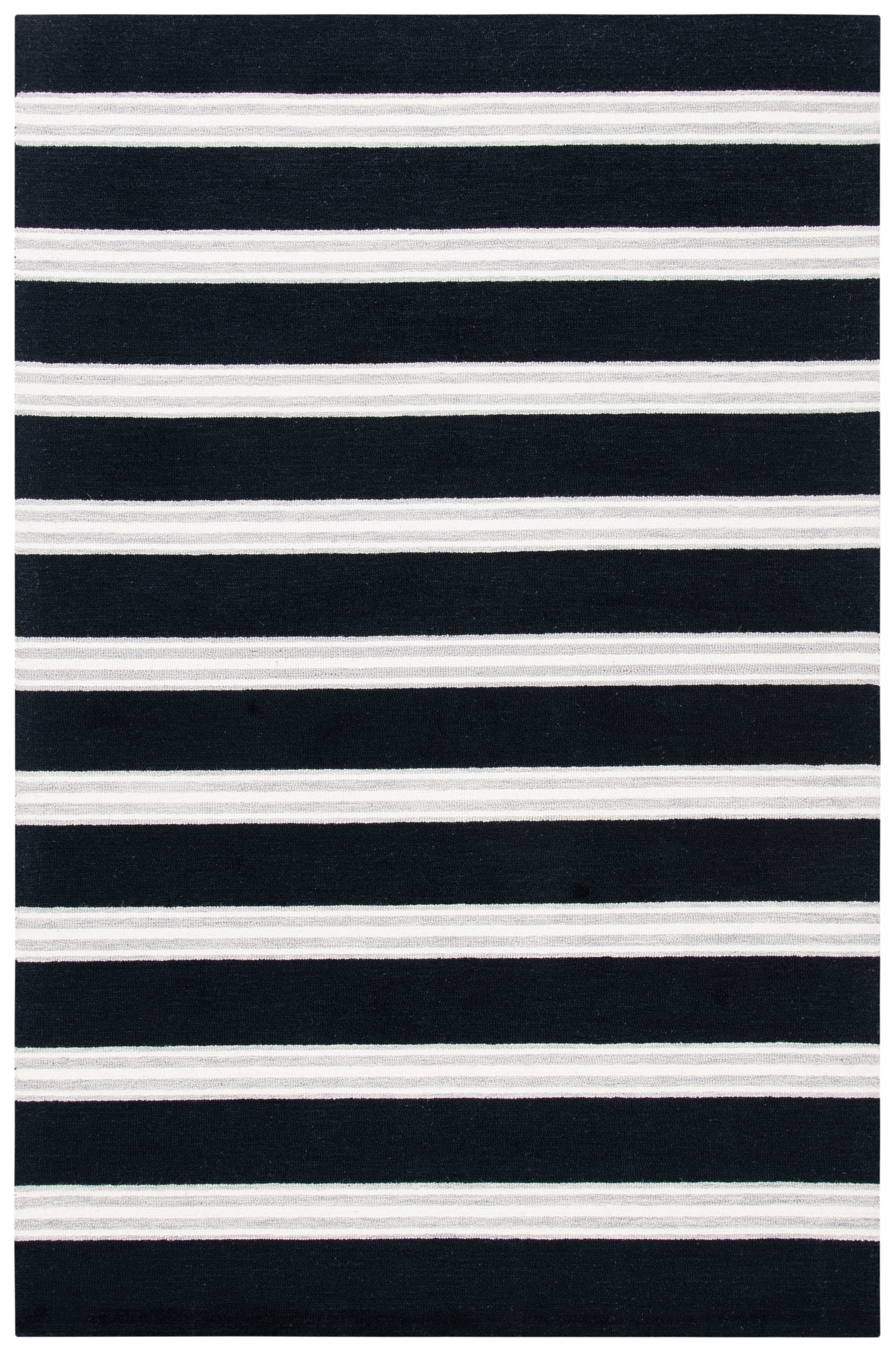 Safavieh Metro Darion Striped Area Rug, Black/Ivory, 4' x 6'