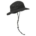 thumbnail image 2 of Twill Washed Hunting Hat w/ Cord- Black, Medium, 2 of 2