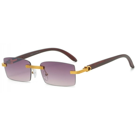 Sunglasses Men Square Aviator Style Gold Frame Shades Hip Hop Shades Black Lens