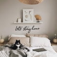 thumbnail image 2 of SUSSEXHOME Let's Stay Home Metal Wall Art - Modern 3-Piece Wall Decor for Living Room or Bedroom, Industrial Style, 2 of 5