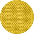 thumbnail image 1 of Ahgly Company Machine Washable Indoor Round Oriental Yellow Modern Area Rugs, 6' Round, 1 of 4