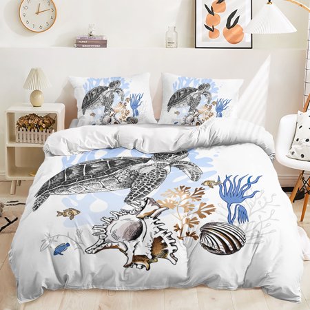 Hosima 3 Piece 3D Digital Printed Duvet Cover Full Size Bedroom Decorative Bedding Set,DEL32-Full