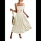 thumbnail image 3 of Vestido Midi de Verano con Tirantes Finos, Botones y Lazo Frontal para Mujer, Estampado Floral Albaricoque XL, 3 of 10
