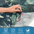 thumbnail image 5 of Yayeee Kitchen Curtains Tier Set of 2 Light Filtering 57"x24" Over Sink Window Panels, Blue Floral Lemons, 5 of 7