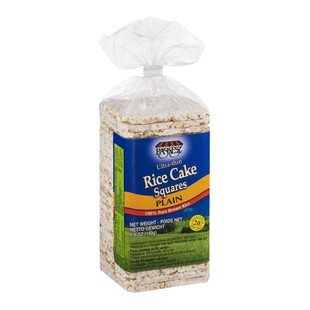 Paskesz Ultra-Thin Rice Cake Squares Plain, 4.9oz