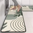 thumbnail image 2 of Kitchen Rugs Sets Of 2,Green Boho Geometric and Plant Pattern Anti Fatigue Kitchen Mat Rugs Non Slip Washable,Decorative Kitchen Floor Mats for Kitchen,Sink,Laundry,17"x47"+17"x47", 2 of 5