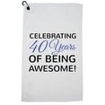 thumbnail image 1 of Celebraring 40 Years of Being Awesome! Golf Towel with Carabiner Clip, 1 of 5