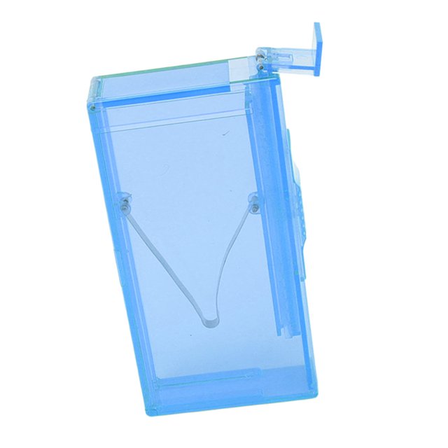 Portable Case, Sturdy Automatic Case Automatic Pop Up Plastic Introverted Design Anti Pressure for Outdoor Transparent Blue