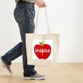thumbnail image 4 of CafePress - Inspire Apple Tote Bag - Unisex Canvas Tote Bag, Beige, 1-Piece, 4 of 7