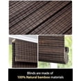 thumbnail image 4 of Cordless Bamboo Roman Shades for Windows, Blinds Size (29" W ×64" H) Colour (BDP-Espresso), 4 of 7