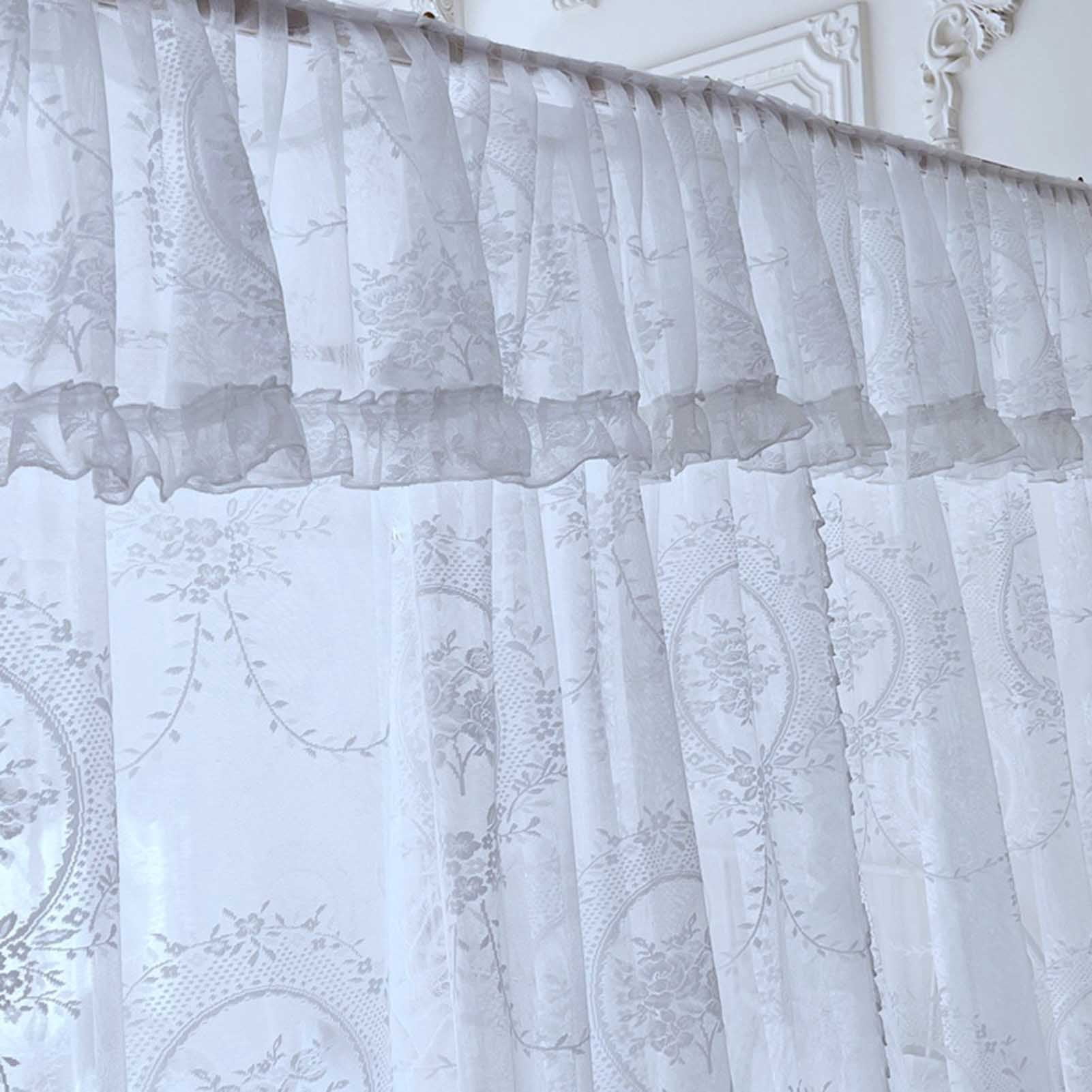Bed Curtain Canopy Bed Canopy Bed with Frame Double Layer Curtains Canopy Double Layer Canopy for Girls and Adults Bedroom