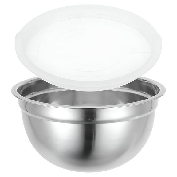ACDANC Stainless Steel Mixing Bowl with Plastic Lid for Kitchen Use Large Capacity Safe and 9.8"es