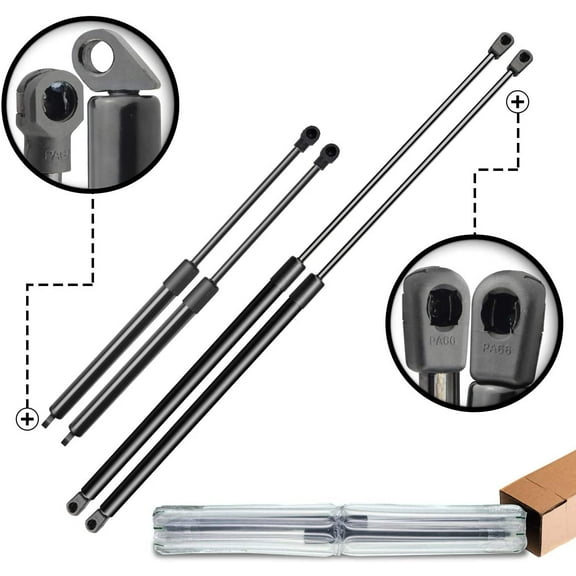 A-Premium Hood and Tailgate Rear Trunk Lift Supports Shock Struts Replacement for Mercedes Benz W220 S350 S430 S500 S600 S55 S65 AMG 1999-2006 4-PC Set