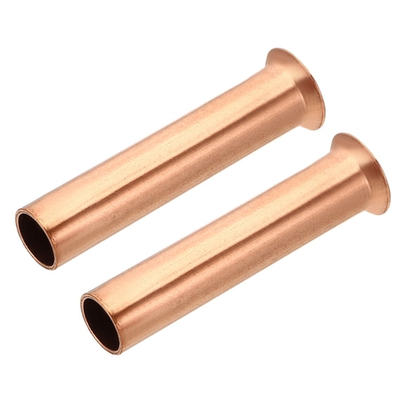 Uxcell 1/2" (12.7mm) OD Copper Flare Tube Fitting, 2pcs Pipe Fitting for HVAC Refrigeration Plumbing