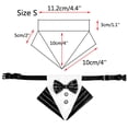 thumbnail image 2 of Adjustable collar is suitable for small, medium and large dogs and cats, formal dog triangle tie, Black and white stripe triangle towel set S, 2 of 5