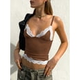thumbnail image 2 of Biezeib Women Camisoles Lace Patchwork V-Neck Sleeveless Backless Tank Tops Summer Vests Tops Streetwear, 2 of 6