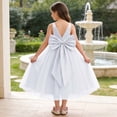 thumbnail image 2 of Fgnfyis Toddler Princess Dress Sleeveless Satin Net Long Puff Skirt Birthday Performance European Style Girls Summer Dresses White 11-13 Years, 2 of 8