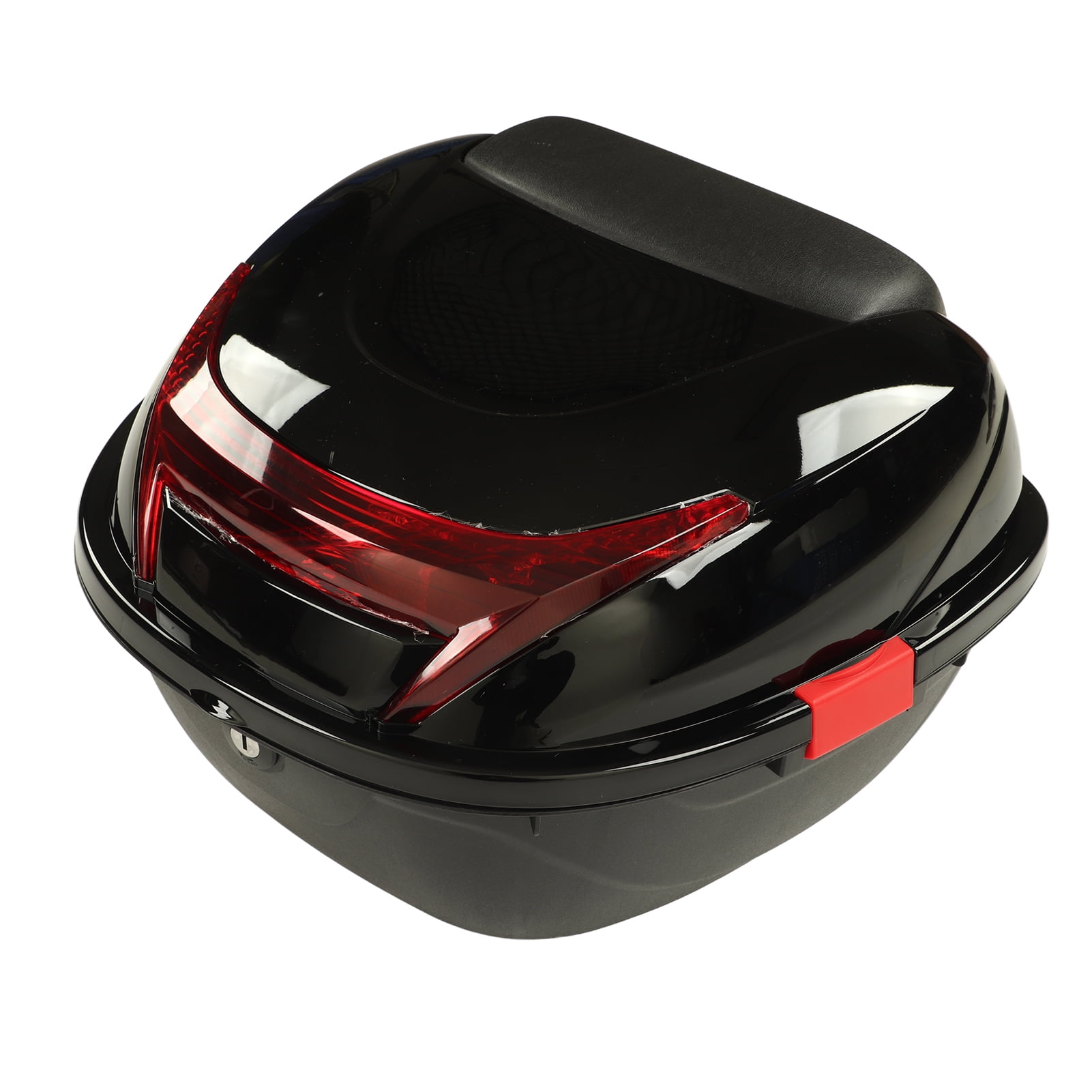 2024 Motorcycle Rear Top Box Motorbike Tail Trunk Storage Case Waterproof Lockable For Autocycle Black