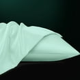 thumbnail image 5 of Organictune 2 Pack Silky Matte Satin Pillowcases with Zipper, Breathable and Cooling Pillow Cases for hair and skin, Cyan, King, 20" x 36", 5 of 5
