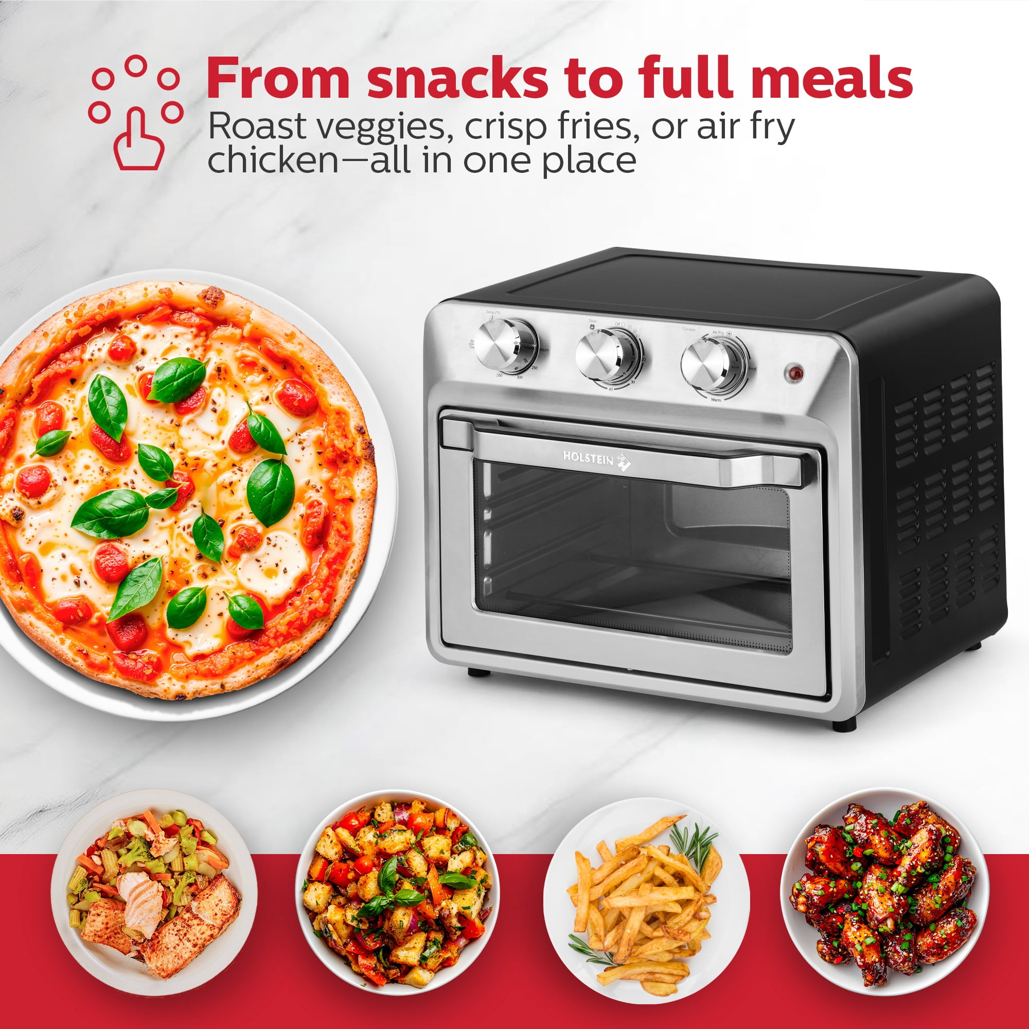 Holstein Housewares 21 QT Stainless Steel Air Fryer Oven