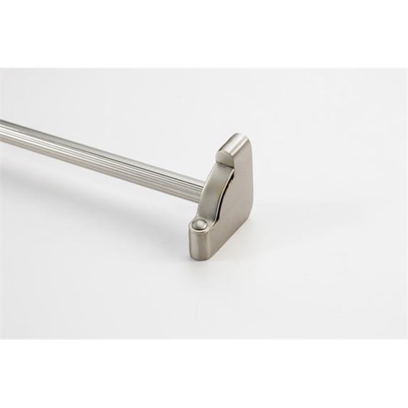Zoroufy 01413-03476 72 in. Heritage Fluted Tubular Stair Rod Set Extended Classic Brackets in Satin Nickel