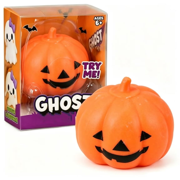 PYURTEP Halloween Pumpkin Stress Balls, Stress Relief Fidget Toys, Non-Sticky Squeeze Toys for Kids and Adults, Halloween Party Favors Holiday Gift