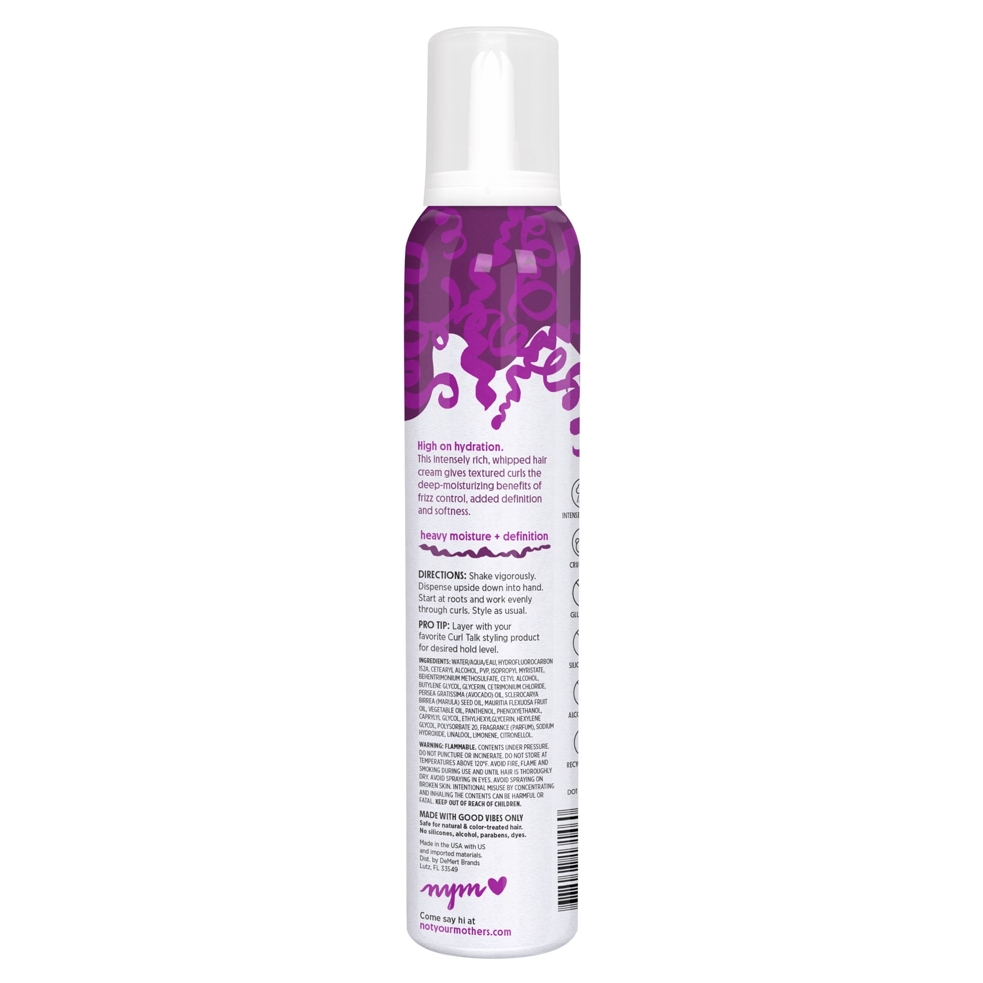 Not Your Mother's Curl Talk Hi-Moisture Whipped Curl Cream for Curly Hair, 7 oz