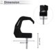thumbnail image 4 of Gancho colgante ajustable para motocicleta cuadrado con ranura, soporte para casco de motocicleta, bolsa de equipaje para scooters y bicicletas, negro, negro, longitud de 42mm, 4 of 7