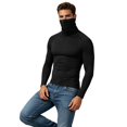 thumbnail image 5 of VSSSJ Men's Long Sleeve Compression Shirts Slim Fit Turtleneck Thermal Sports Shirt Stretch Gym Fitness Running Base Layer Tops Black XL, 5 of 9