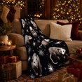 thumbnail image 3 of Opossums among Stars and Snowflakes, Whimsical Wildlife Style for Opossum Lovers, Nocturnal Animal Pattern and Birthday Gift, Cozy Flannel Blanket for Cabin and Bedroom, Home Decor, 3 of 9