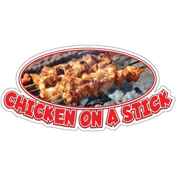 SignMission B-120 Chicken On A Stick19 120 in. Chicken on A Stick Banner with Concession Stand Food Truck Single Sided