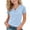 Sky Blue, variant on WQNVRNR Girls Short Sleeve Tee- Fashion Casual Cotton Pleated V-Neck Cute Summer Tops Yellow Size 10