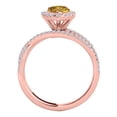 thumbnail image 3 of Mauli Jewels 2.34 Carat Diamond and Citrine Engagement Ring for Women, Pear Shaped Citrine Ring, Shared-Prong, 10K Rose White Yellow Gold, 3 of 6