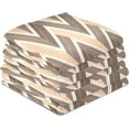 thumbnail image 4 of GZHJMY 1 Pack Brown Chevron Pattern Kitchen Towels, Soft Highly Absorbent Dish Towels Reusable Tea Towels Set, 28"x 18", 4 of 7
