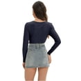 thumbnail image 2 of Women's Shirts Long Sleeve Casual Fall Top Button Ribbed Knit Basic Blouses, 2 of 6