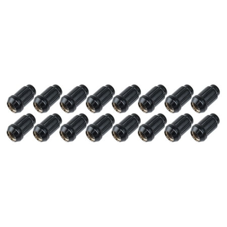 Motosport Alloys (16pk) Spline Drive Tapered Lug Nut 12mm x 1.25mm Thread Pitch Black for Kawasaki MULE 4010 4x4 Diesel 2009