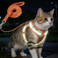 thumbnail image 2 of Reflective Escape-Proof Cat Vest Harness & Leash Set, L (8.8-16.5 lb), Mint & Orange, 2 of 6