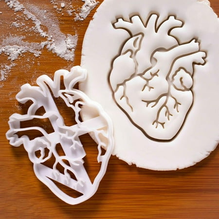 

Molds 2PC Brain Heart Cookie Grinder White Baking Tool Human Organ Cookie Mold Resin Molds Silicone